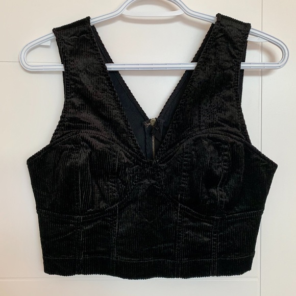Maeve Corduroy Fitted Bustier Vest - Picture 1 of 2
